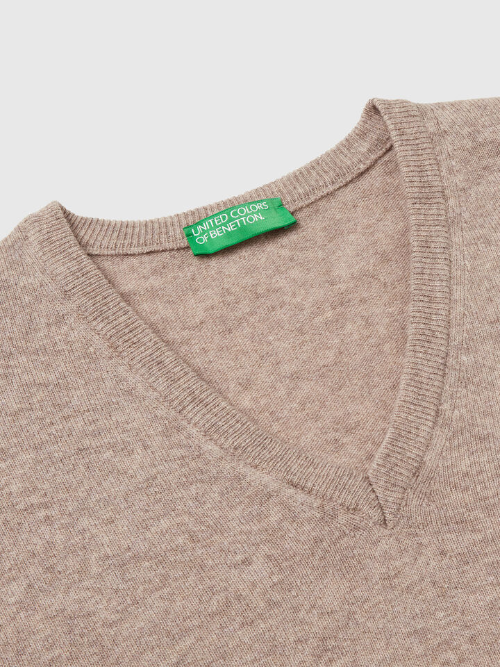 V NECK SWEATER L/S Homem image number 7